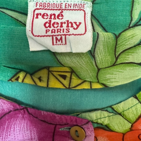 Rene derby Colorful Floral Women's Dress Size Medium. E96 - Picture 9 of 13